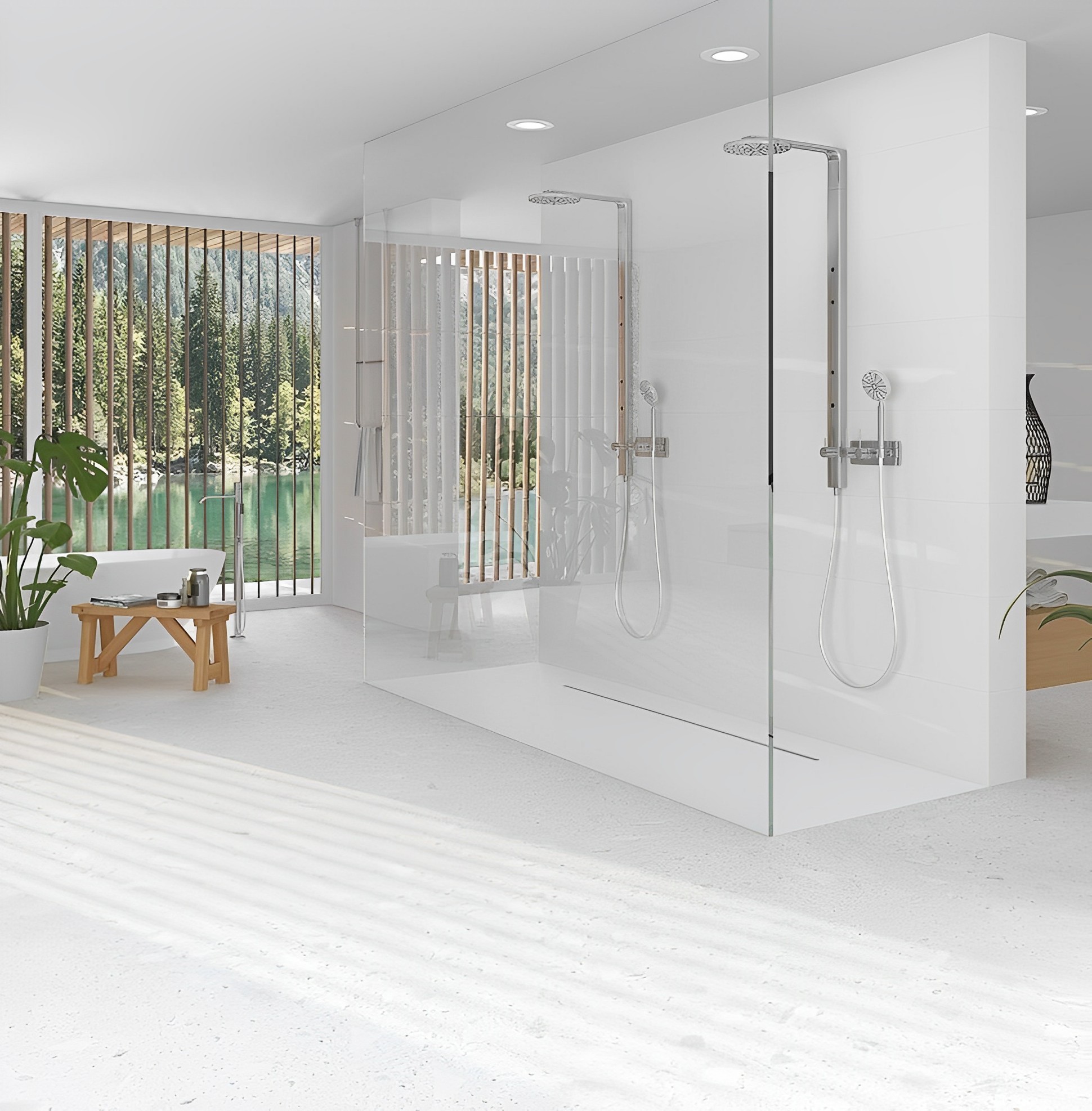 Carrelage Aspect terrazzo Straci blanc granita 60x60 cm