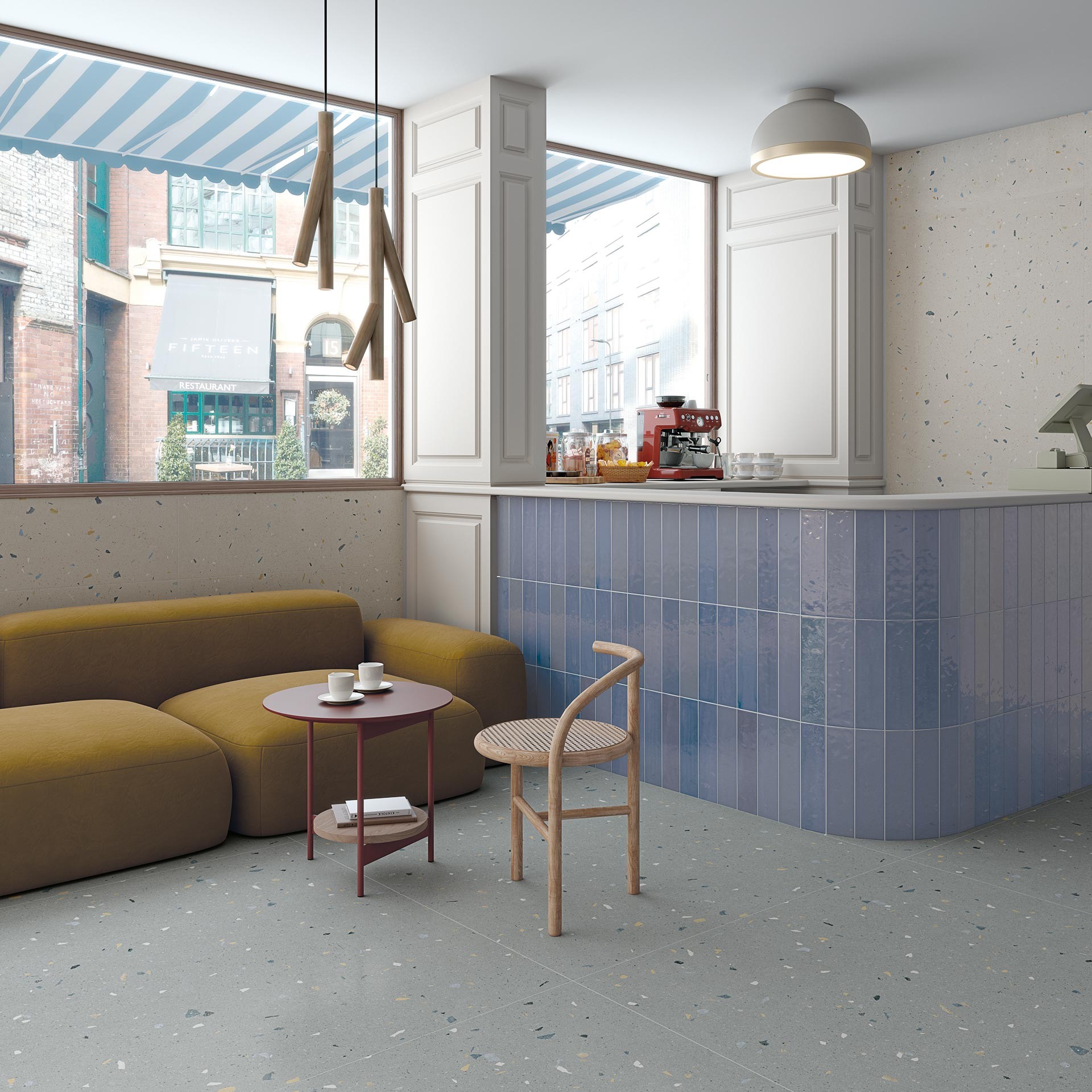 Carrelage Zellige Paris bleu Brillant 8x31.5 cm