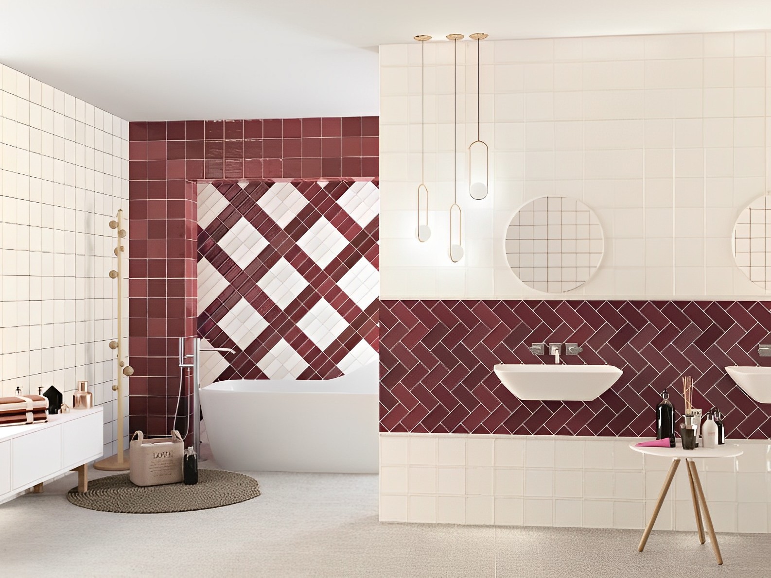 Carrelage Zellige Pompei rouge Brillant 15x15 cm