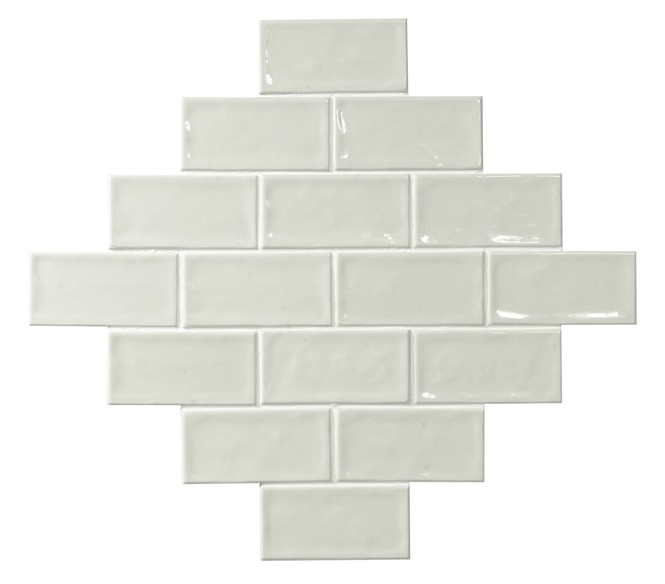 Carrelage Zellige Alicante blanc Brillant 7.5x15 cm