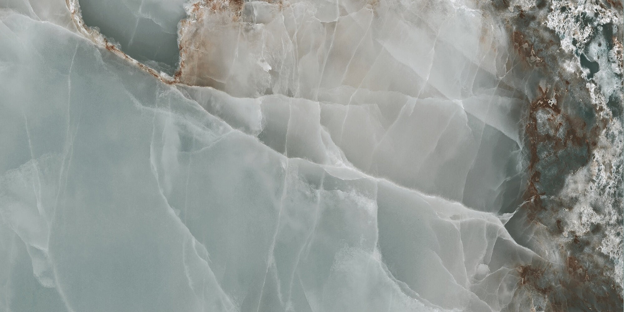 Carrelage Aspect marbre Colorado turquoise poli 60x120 cm