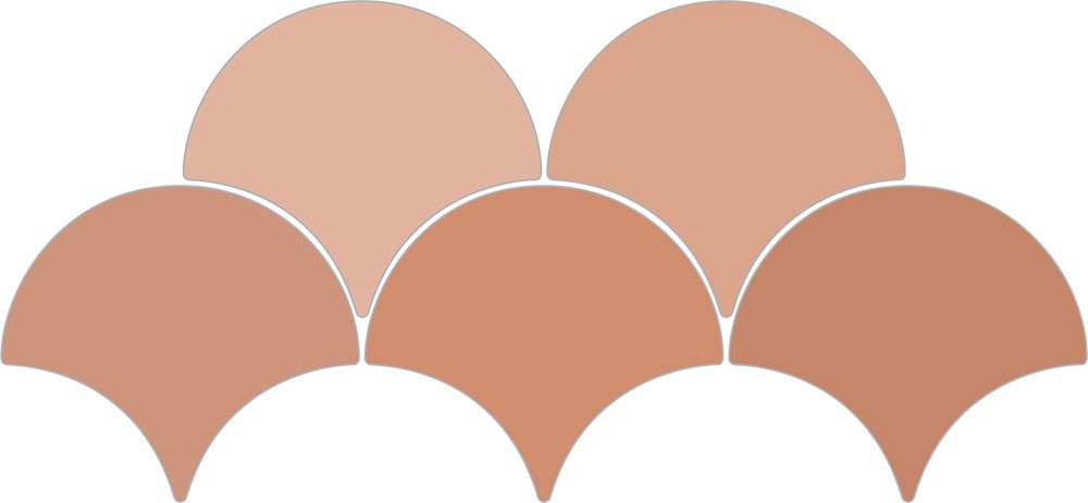 Carrelage Ecaille de poisson Fisho rose Brillant 15x17 cm