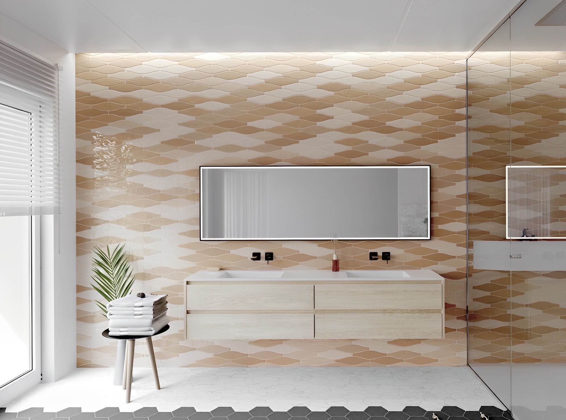 Carrelage Faience murale Rio rose Brillant 7.5x30 cm