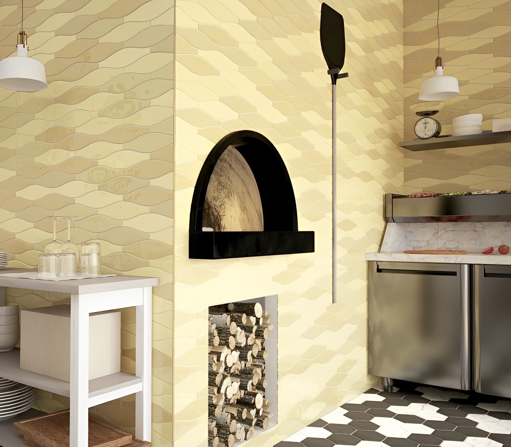 Carrelage Faience murale Rio jaune Brillant 7.5x30 cm