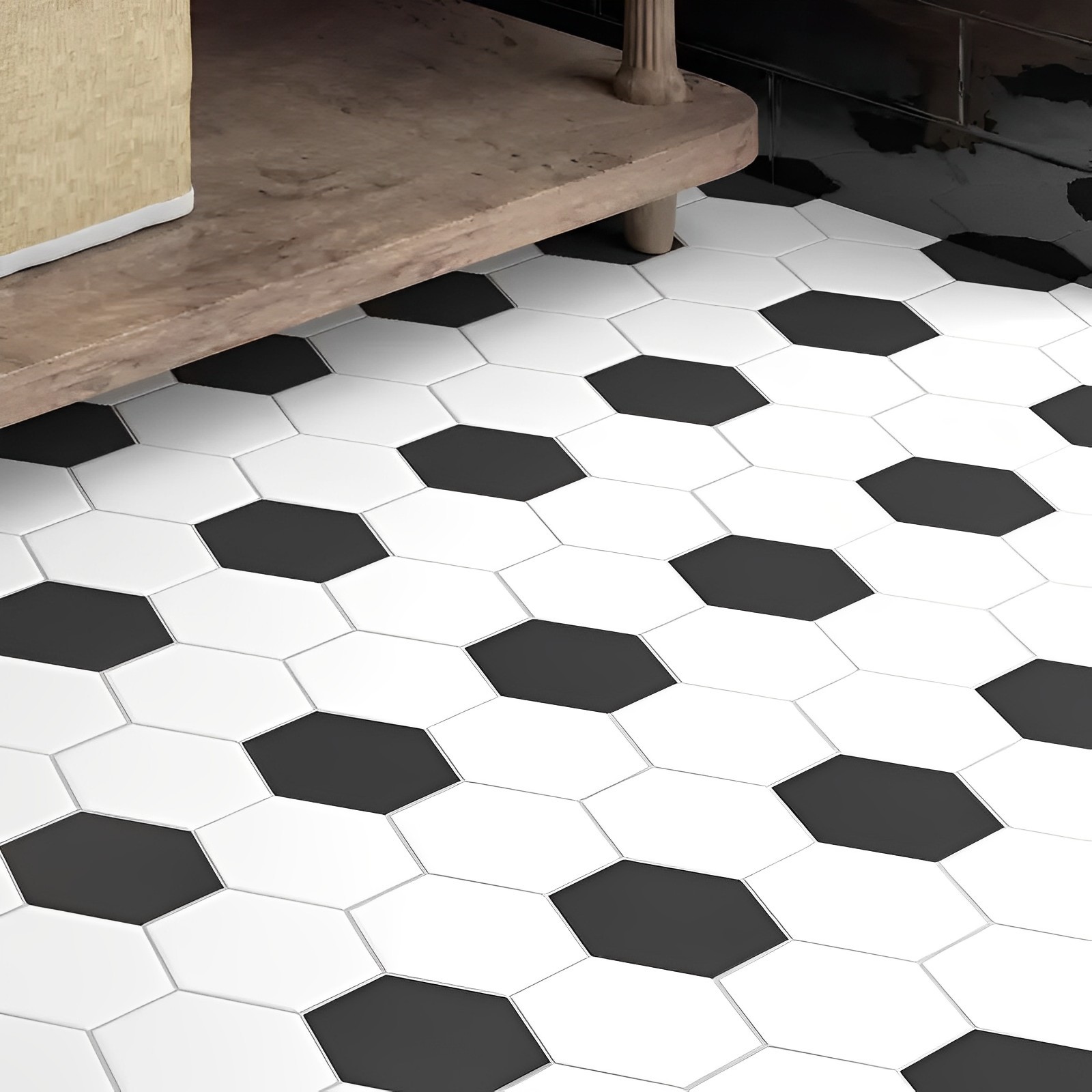 Carrelage hexagonal Hexo  blanc 15x17 cm