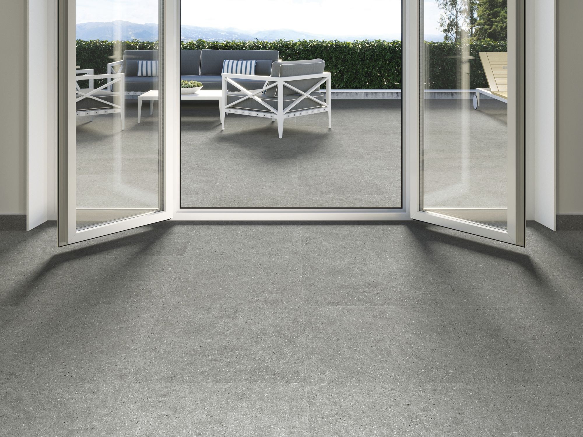 Carrelage Aspect béton  Bruch gris antiderapant R-11 60x60 cm