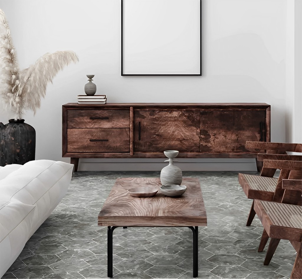 Carrelage hexagonal Ceramico gris marbre 15x17 cm