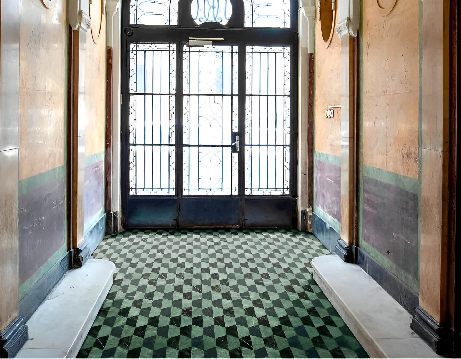 Carrelage hexagonal Ceramico motif neroverde 15x17 cm