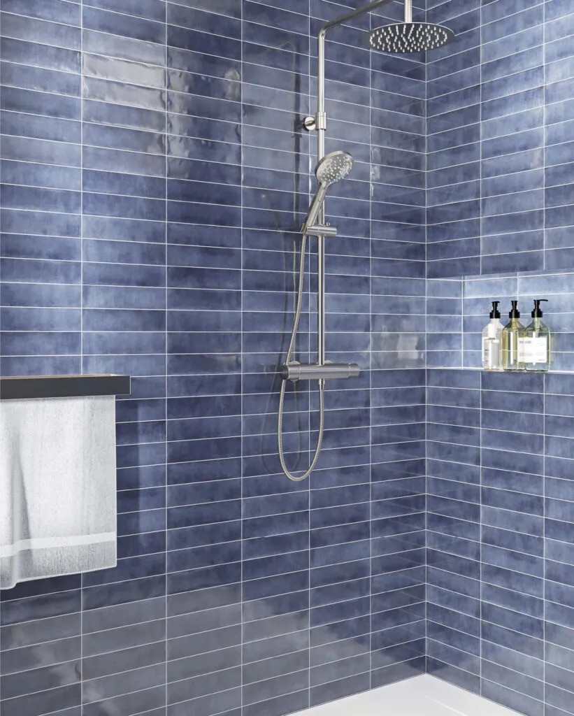 Carrelage zellige Coloro bleu  7.5x30 cm