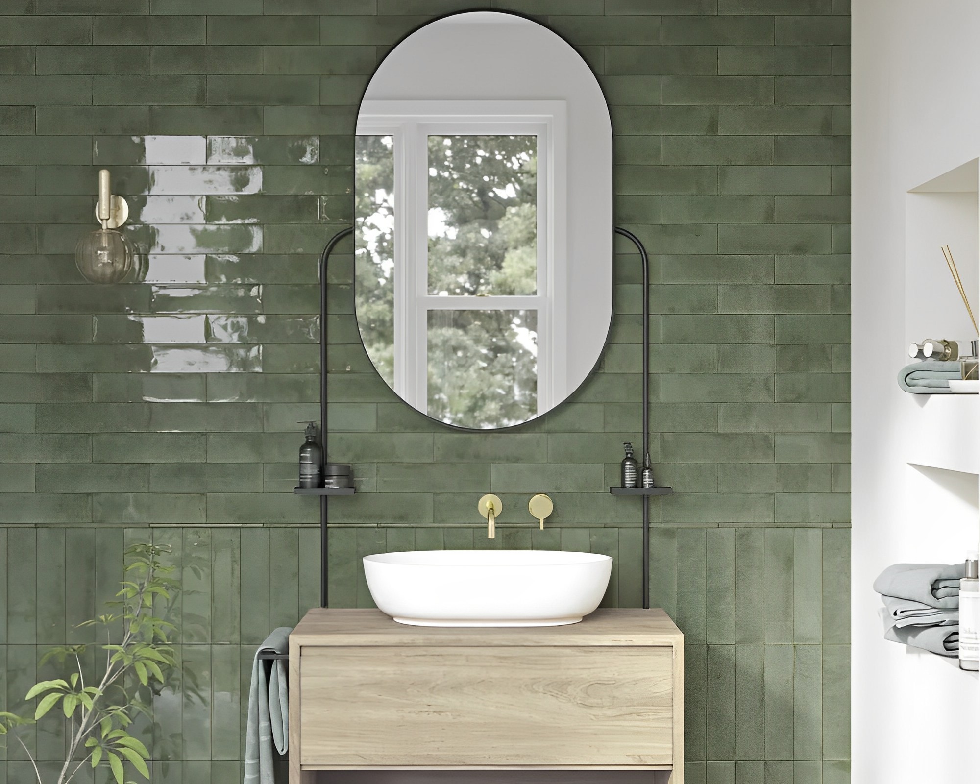 Carrelage zellige Coloro vert clair 7.5x30 cm