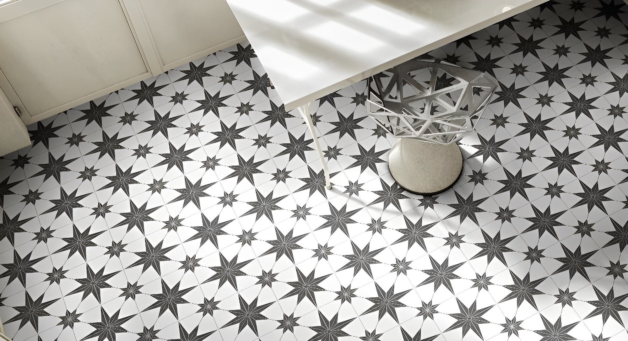 Carrelage Carreaux de ciment eclatia gris motif  25x25 cm