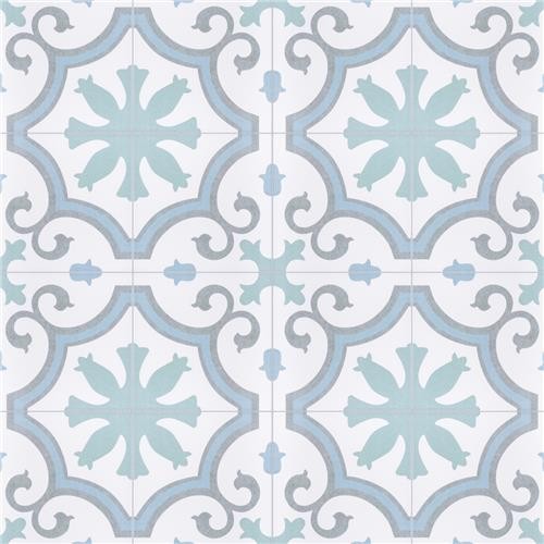 Carrelage carreaux de ciment paviva bleu clair  25x25 cm
