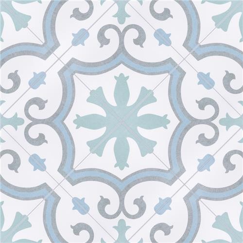 Carrelage carreaux de ciment paviva bleu clair  25x25 cm