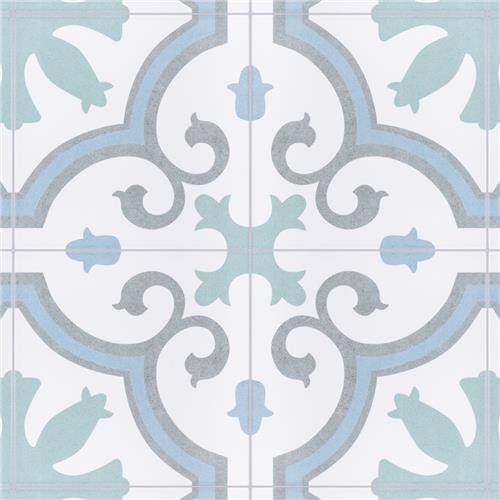 Carrelage carreaux de ciment paviva bleu clair  25x25 cm