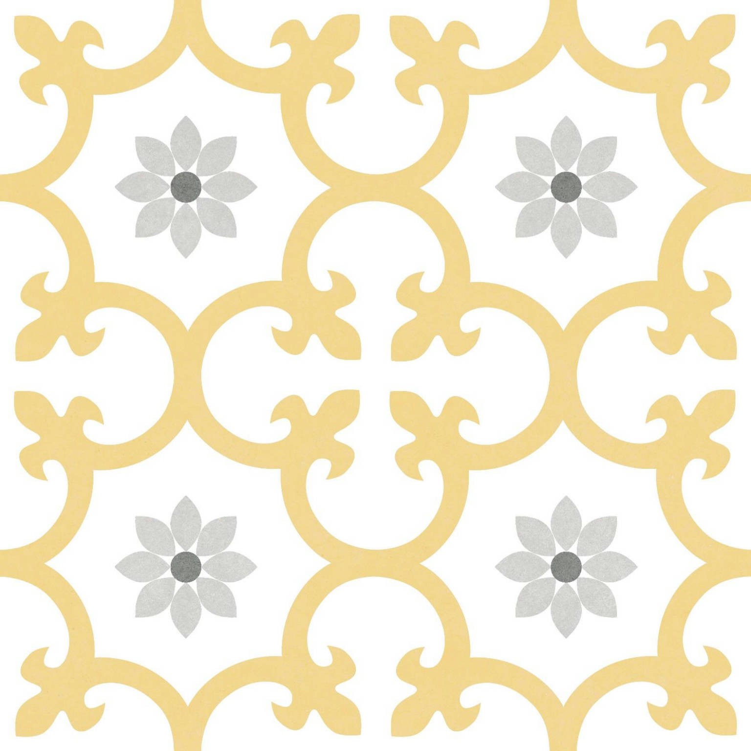 Carrelage carreaux de ciment enigma jaune  25x25 cm