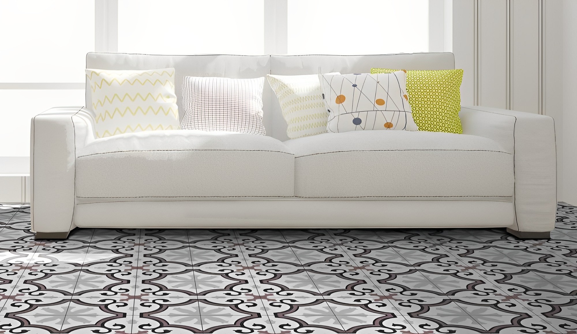 Carrelage carreaux de ciment paviva rouge  25x25 cm