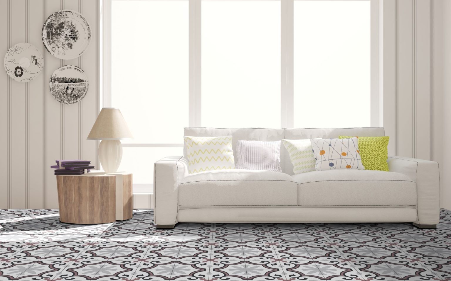 Carrelage carreaux de ciment paviva rouge  25x25 cm