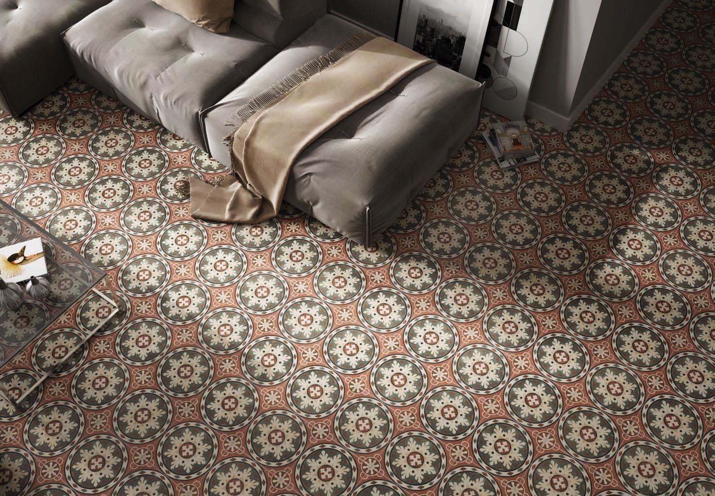 Carrelage carreaux de ciment Habana motif  25x25 cm