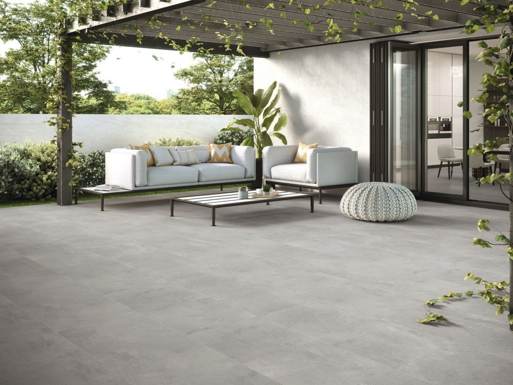 Carrelage aspect béton Tekrart gris  60x60 cm