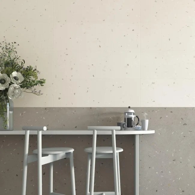 Carrelage Aspect terrazzo Aroma gris sésame 60x60 cm