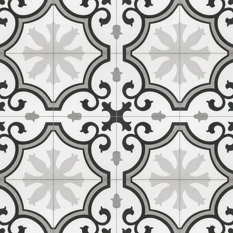 Carrelage carreaux de ciment paviva gris  25x25 cm