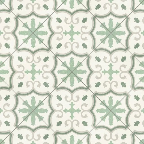 Carrelage carreaux de ciment Laos vert monte 25x25 cm